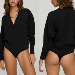 Good American Black Bodysuit